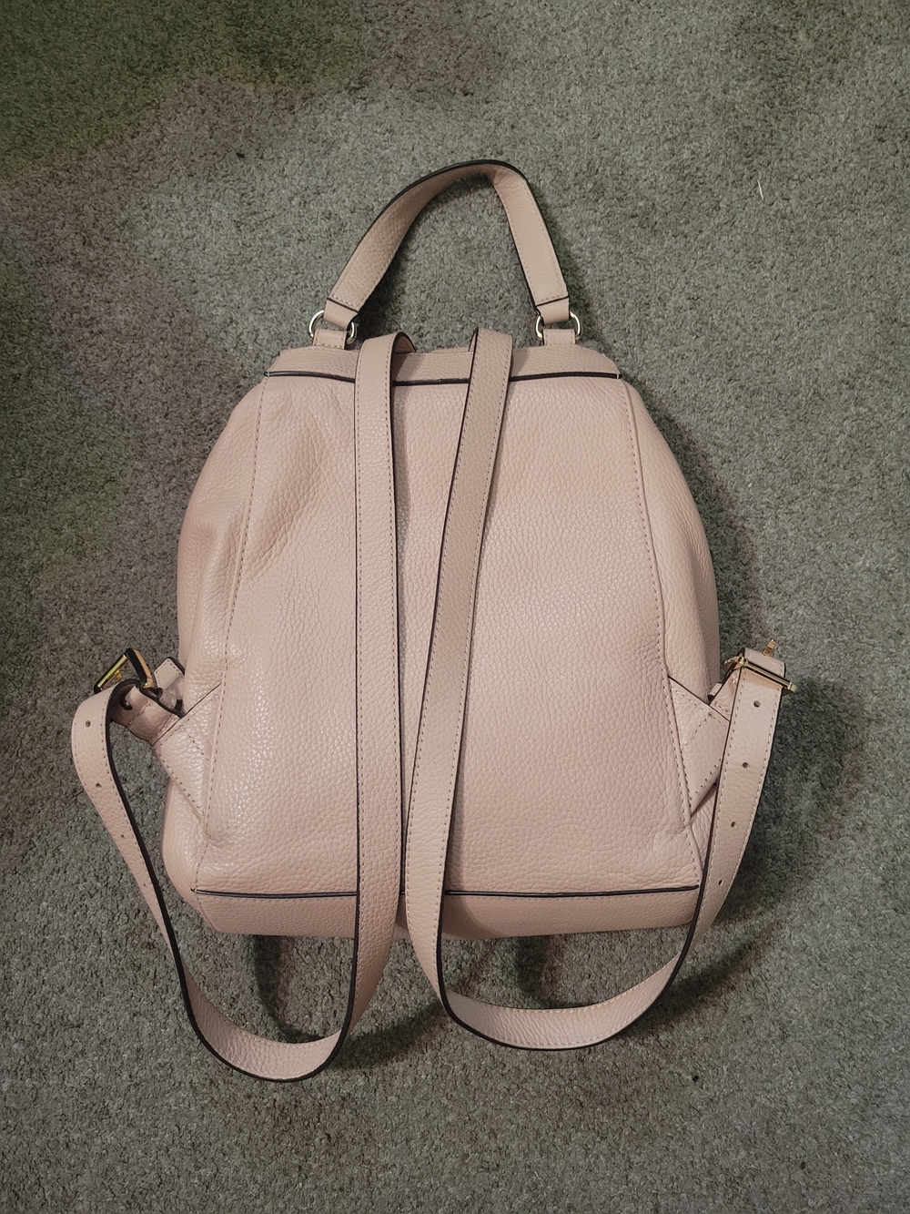 Michael Kors Powder Pink Pebbled Leather Studded Backpack And Wallet - Picture 4 of 12